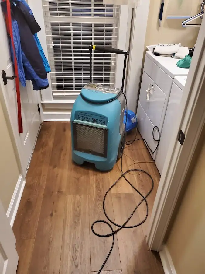 Commercial dehumidifier deployed for Flood Damage Cleanup in Gardena